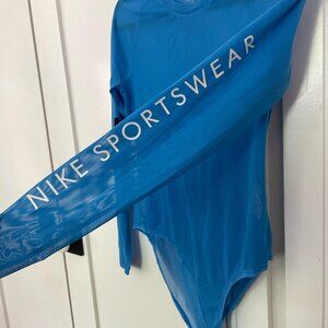Blue mesh Nike bodysuit